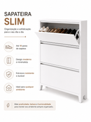 Sapateira Slim Premium de Madeira