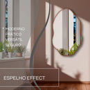 Kit 3 Espelhos Decorativos Orgânicos com Moldura em Couro Premium