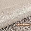 Capa de Sofá Beje Claro em Algodão e Linho – Antiderrapante com Design Sofisticado