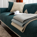 Capa de Sofá Premium em Chenille com Design Moderno Verde