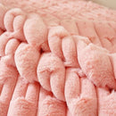 Capa de Sofá Rosa Aveludada com Textura Acolchoada