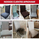 Capa Para Cadeira de Jantar Resistente Semi-impermeável Cinza Claro