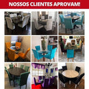 Capa Deluxe Para Cadeira de Jantar em Suede Bege